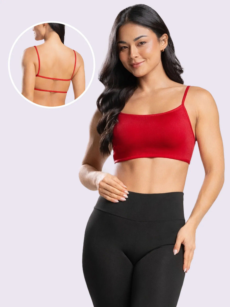 Top Costa Nua De Academia Feminino Fitness Ginástica Treino