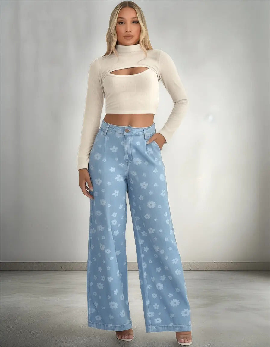 Cropped Gringa Manga Longa Blusinha Blogueira Gola Alta