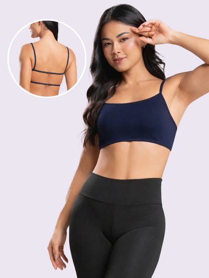 Top Costa Nua De Academia Feminino Fitness Ginástica Treino