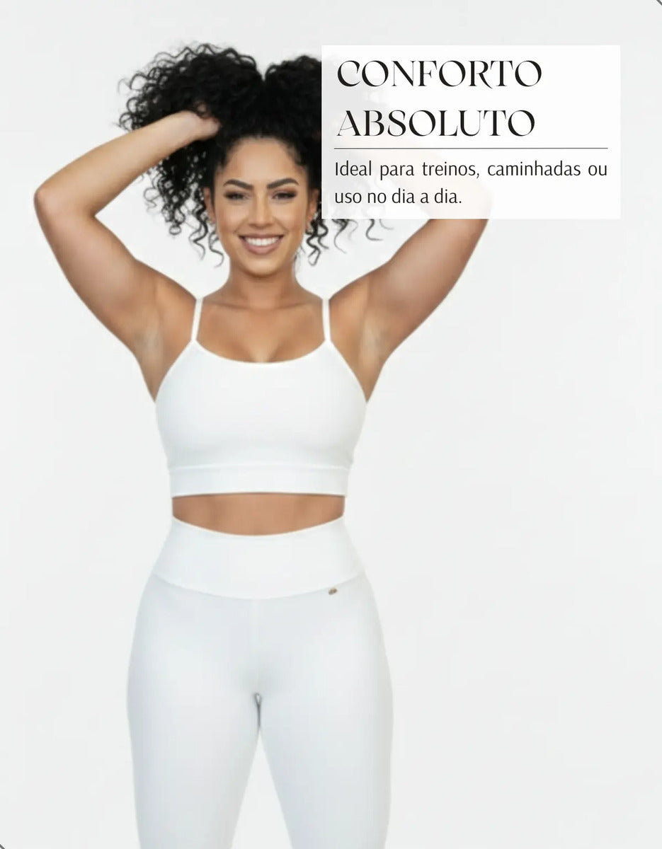 Top Fitness Academia Alça Fina Costa Aberta Feminino