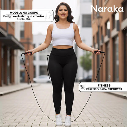 Calça Legging Feminina Cintura Alta Leg Grossa Fitness