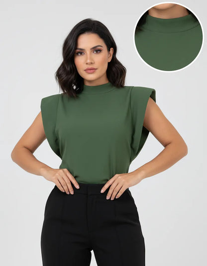 Blusa Feminina Social Manga Morcego Muscle Tee Luxo