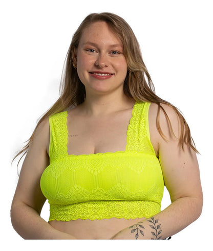 Kit 2 Top Plus Size Sem Bojo Renda Sutiã Cropped Feminina