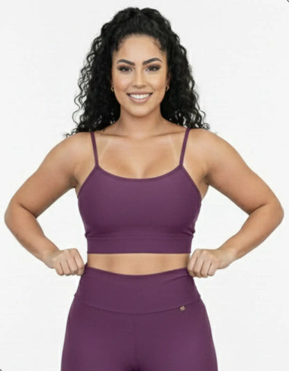 Kit-2 Top Alcinha Fina Academia Fitness C/ Bojo Suplex Power