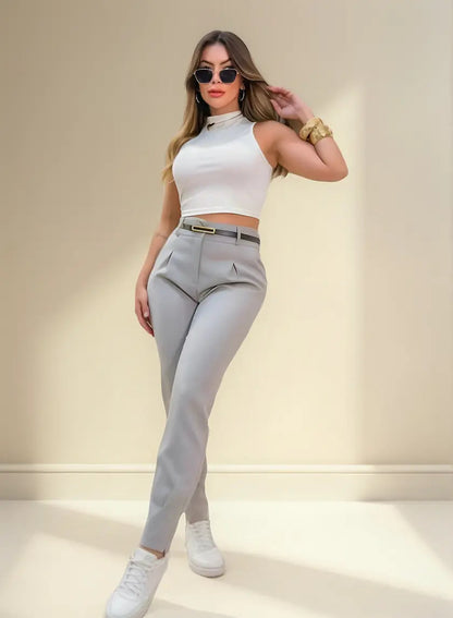 Calça Cenoura Sport Chic Premium Conforto Sofisticada Social