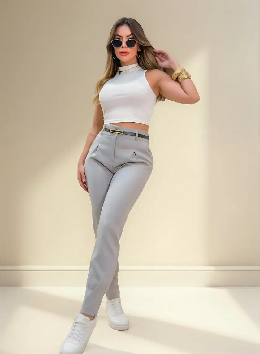 Calça Cenoura Sport Chic Premium Conforto Sofisticada Social