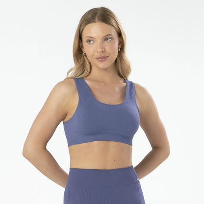 Top Nadador Canelado Sem Costura Fitness Academia Selene
