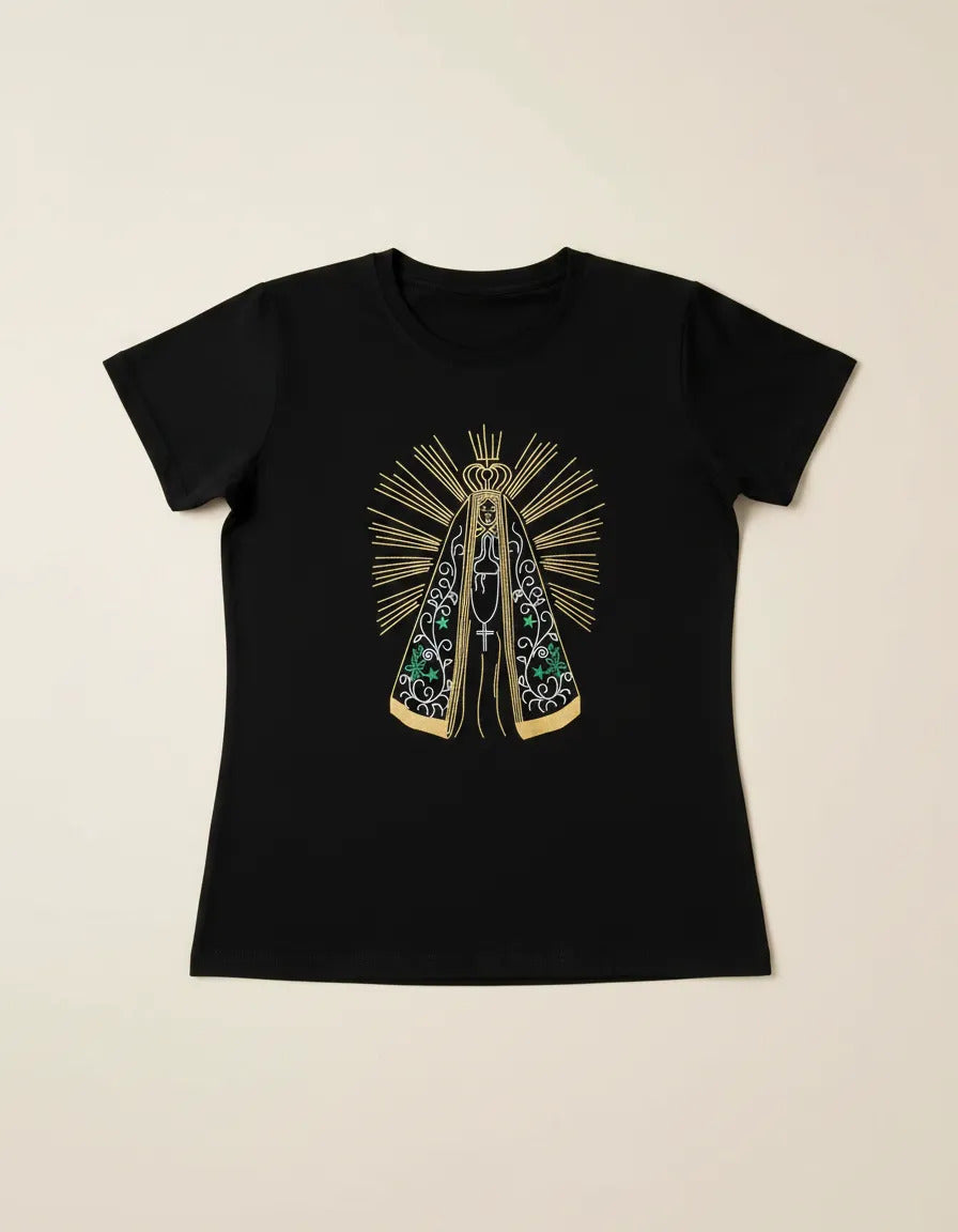 Blusa Feminina T-shirt Camiseta Nossa Senhora Aparecida