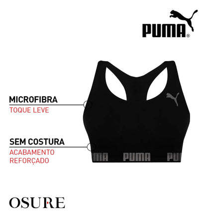Top Puma Original Feminino Alta Sustentação Academia Fitness
