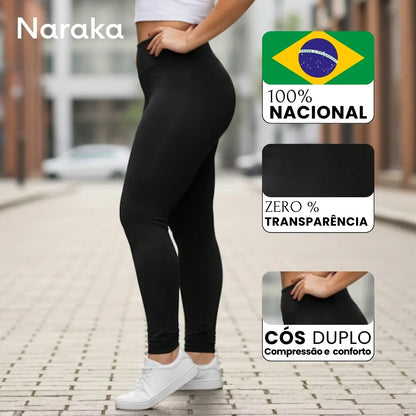Calça Legging Feminina Cintura Alta Leg Grossa Fitness