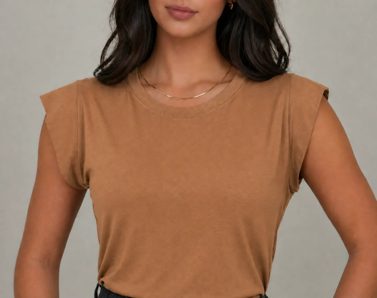 Blusa Feminina Muscle Tee Viscolycra Clássica Casual Chic