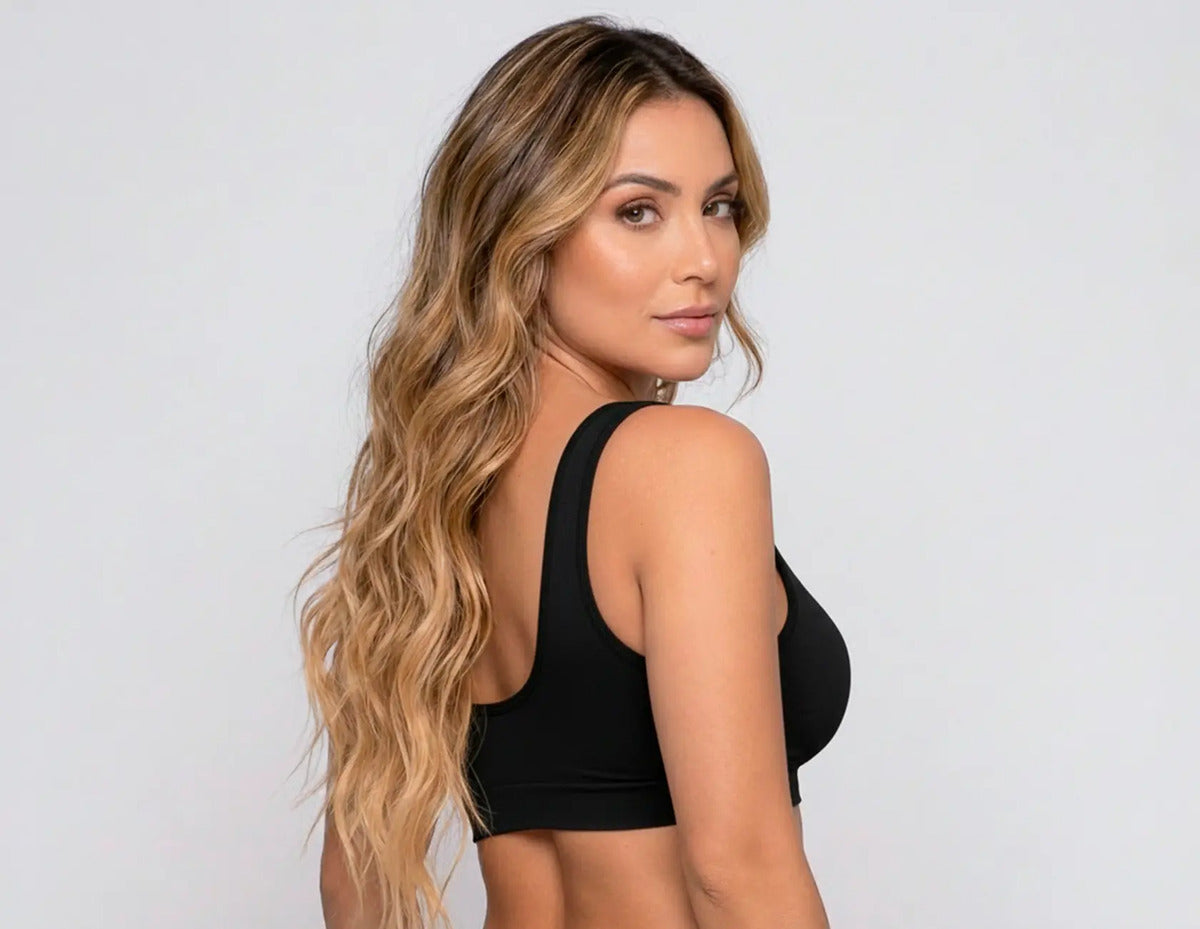 Kit 3 Top Com Bojo Fitness Academia Sem Costura Poliamida