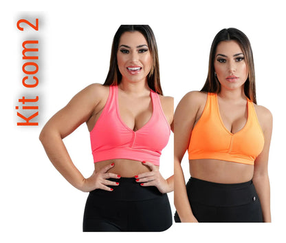 Kit 2 Top Nadador Academia Fitness ,liso C/bojo Para Malhar