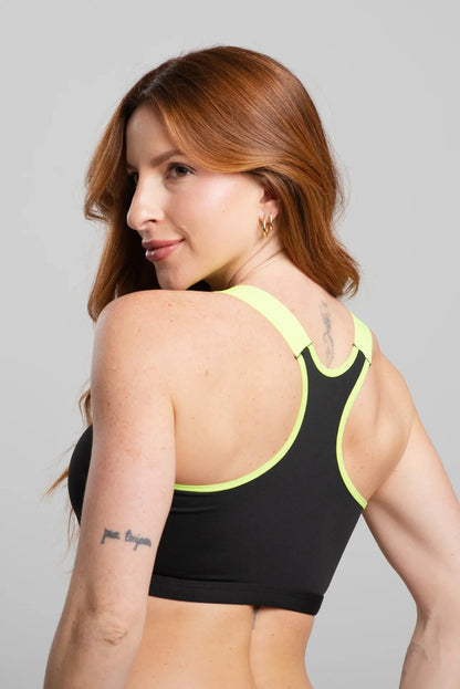 Kit 3 Top Fitness Neon Fashion Academia Nadador Frente Dupla