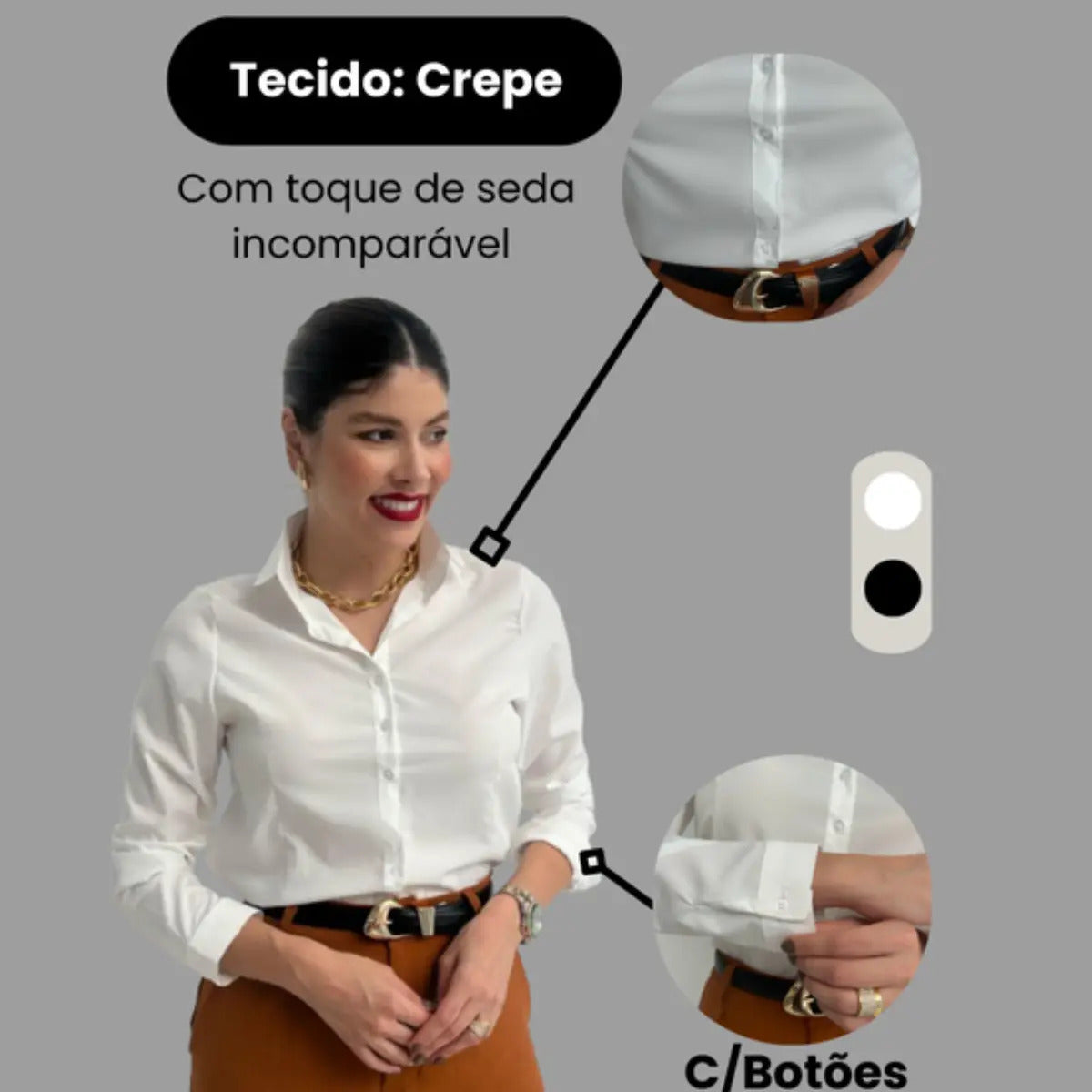 Camisa De Botão Sofisticada Feminina Alta Qualidade Sale 40%