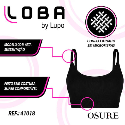 Top Lupo Loba Fitness Confortável Ótima Sustentação Academia