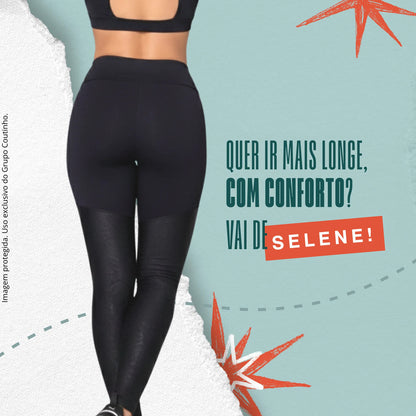 Calça Legging Zero Transparência Fitness Cintura Alta Selene