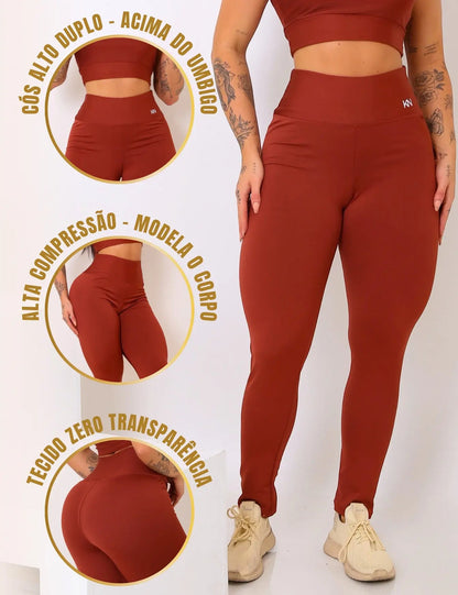 Calça Legging Fitness Zero Transparência Cintura Alta Koenig