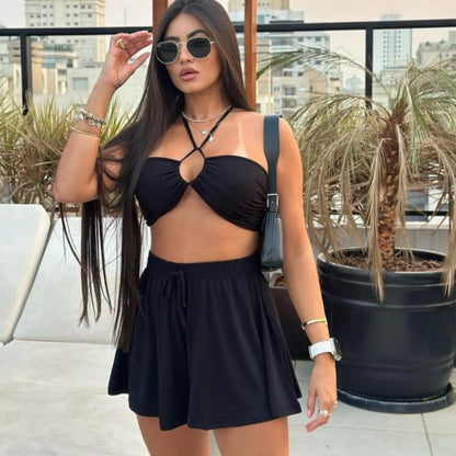 Shorts Godê Feminino Cintura Alta Em Viscolycra Soltinho