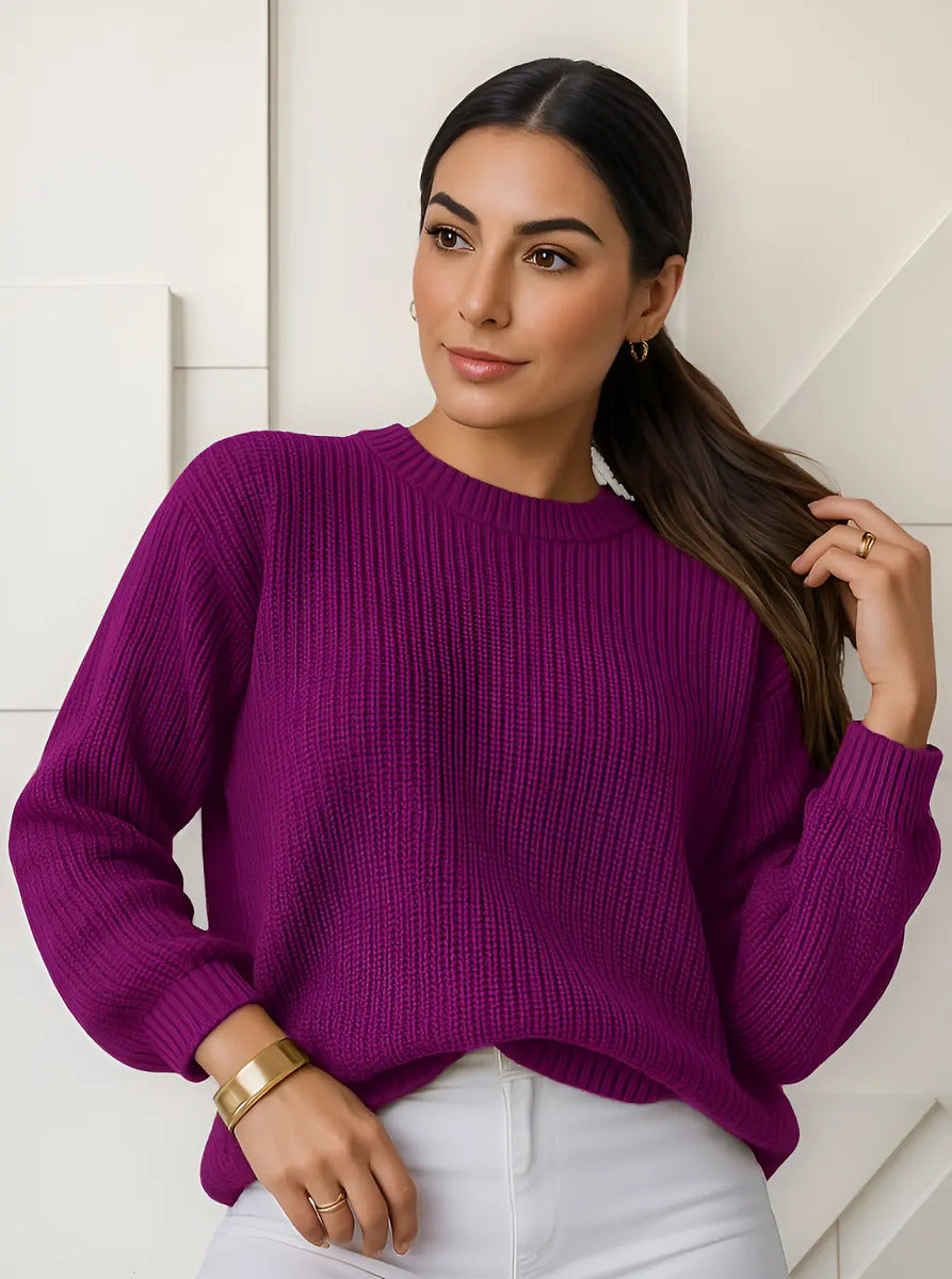 Suéter Blusa Manga Longa Max Cropped Frio Pullover Lã Trico