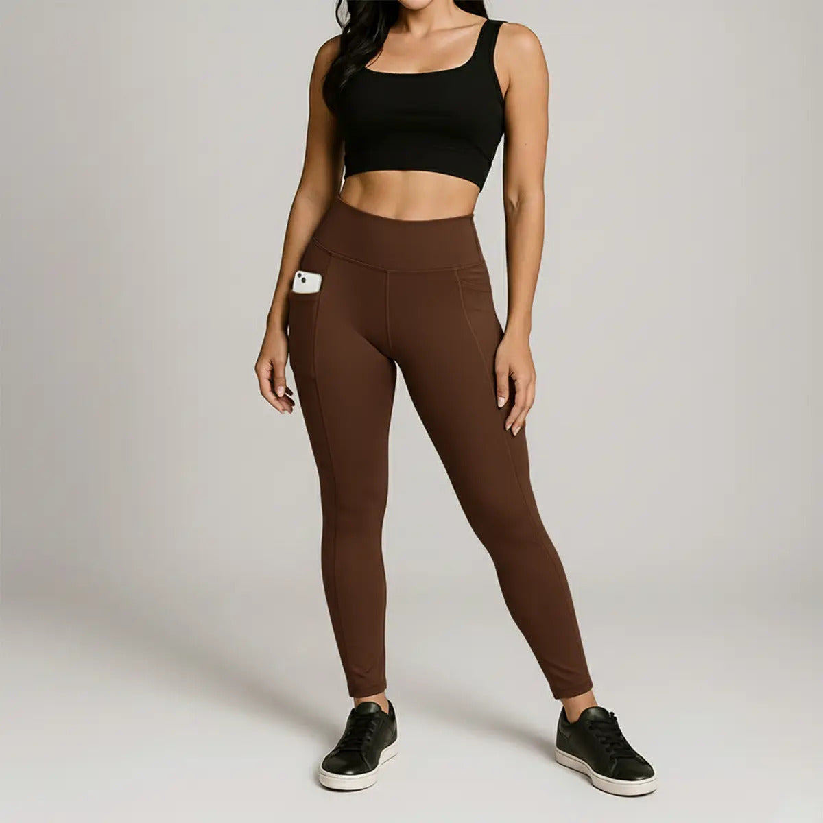 Kit 2 Calças Legging Feminina Grossa Cintura Alta Com Bolso