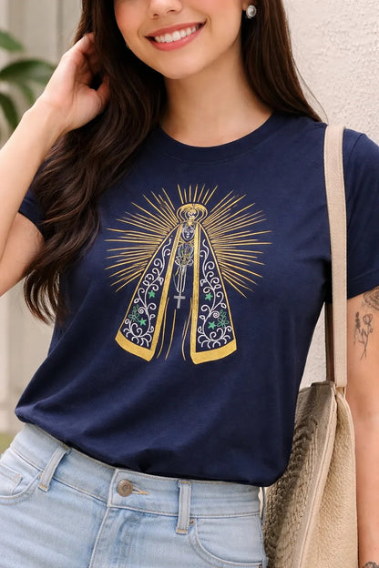 Blusa Feminina T-shirt Camiseta Nossa Senhora Aparecida
