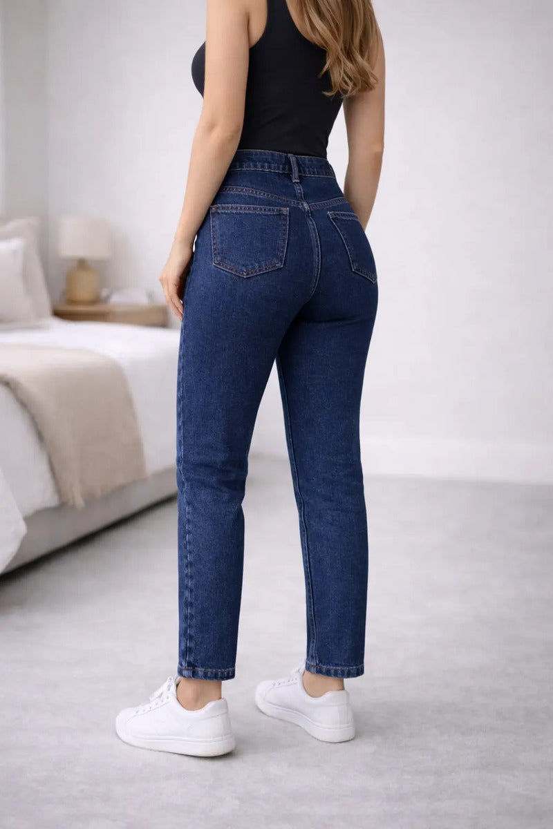 Calça Jeans Mom Stillger Feminina Cintura Alta Cor Clara