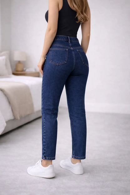 Calça Jeans Mom Stillger Feminina Cintura Alta Cor Clara