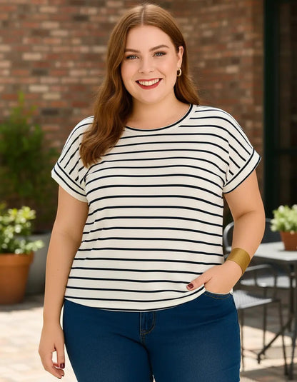 Blusa Manga Japonesa Listrada Contemporanea Casual Elegante