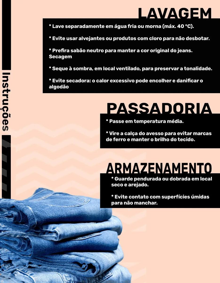 Kit 3 Calças Skinny Jeans Básica Feminina Cós Alto Casual